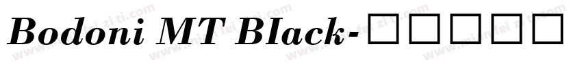 Bodoni MT BIack字体转换